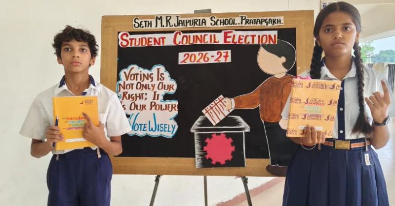 Digital Elections of Students Council jaipuria school Pratapgarh