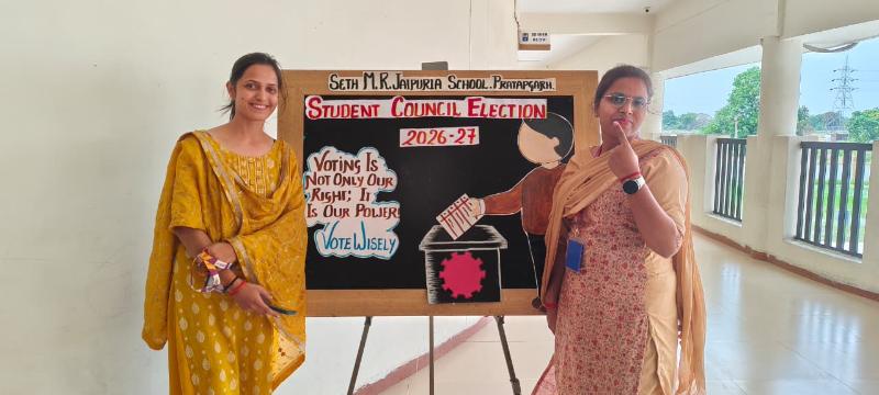 Digital Elections of Students Council jaipuria school Pratapgarh