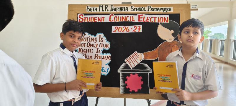 Digital Elections of Students Council jaipuria school Pratapgarh