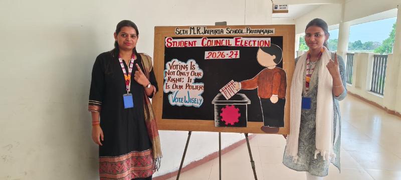 Digital Elections of Students Council jaipuria school Pratapgarh