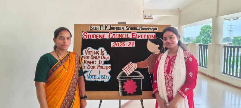 Digital Elections of Students Council jaipuria school Pratapgarh