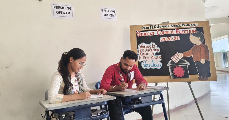 Digital Elections of Students Council jaipuria school Pratapgarh