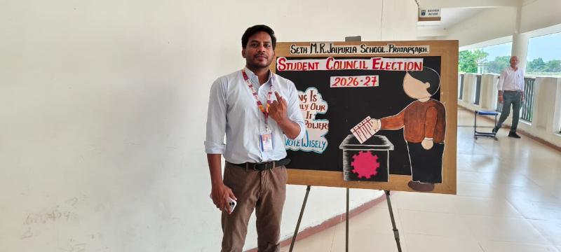 Digital Elections of Students Council jaipuria school Pratapgarh