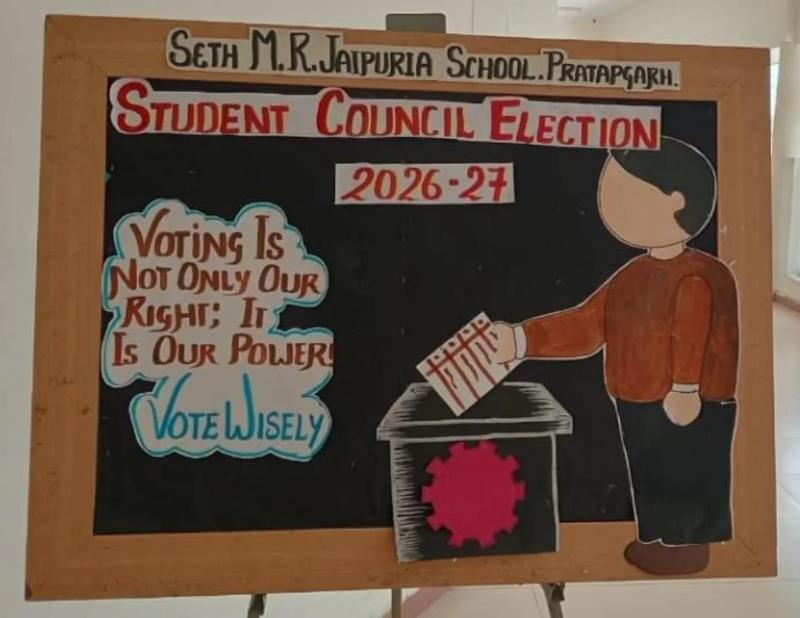 Digital Elections of Students Council jaipuria school Pratapgarh