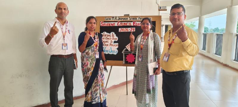 Digital Elections of Students Council jaipuria school Pratapgarh